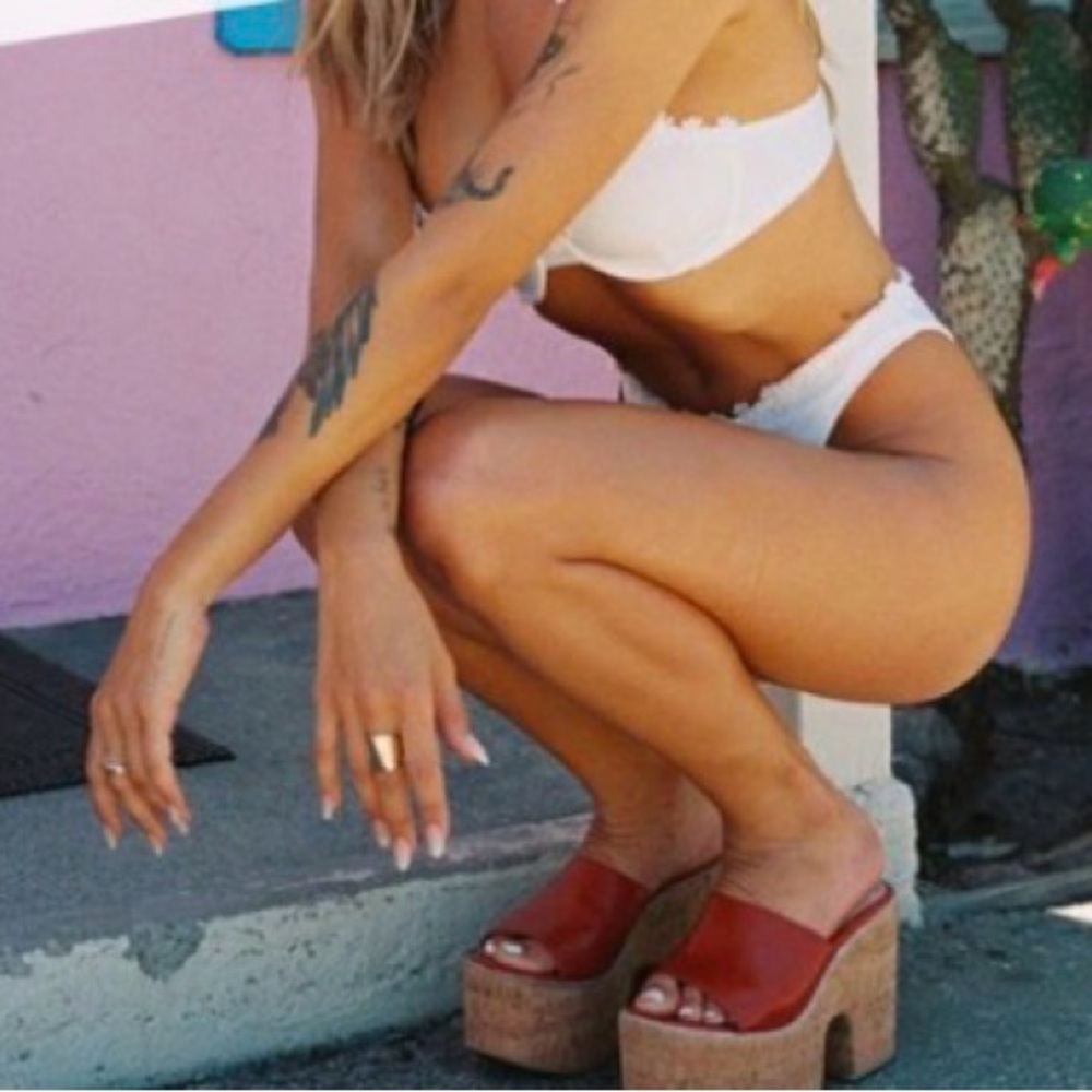 Princess Polly ROC Red Platform Sandals - Picture 2 of 3